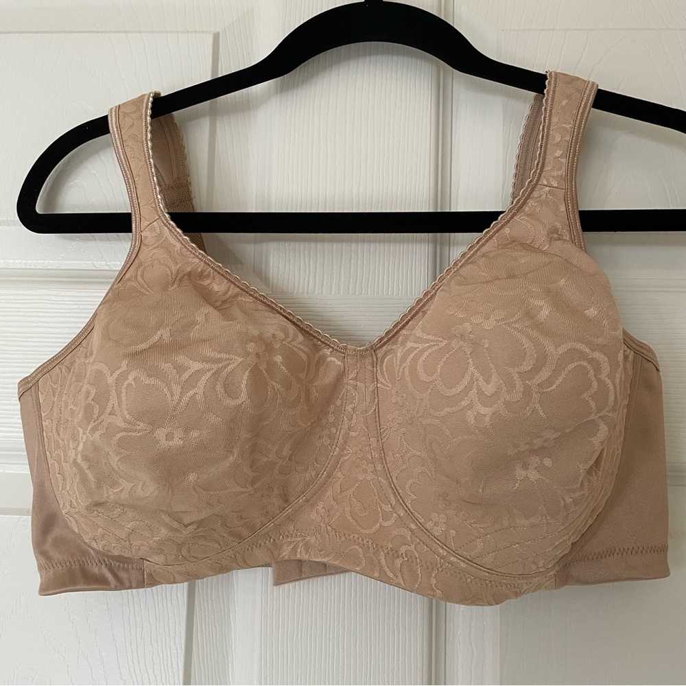 Playtex 18 Hour 4745 Ultimate Lift & Support Wireless Bra 42C Floral Jacquard